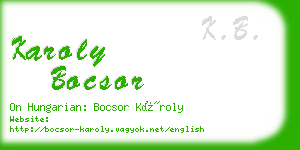 karoly bocsor business card